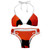 Elephant Bikini Set SwimsuitsWomen's Two Piece Block Halter Triangle Top and Tie Side Multi