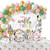 APOWBLS Young Wild And Three Decorations Girl, Safari 3rd Birthday Party Supplies, Plate, Cup, Napkin, Tablecloth, Balloon Arch, Backdrop, Tableware, Jungle 3-Year-Old Birthday Decorations | Serves 24