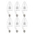 BESLAM Candelabra LED Bulbs Dimmable,E12 Base 4W(25W Equiv.)2700K Warm White B11 Led Candle Light,Set of 6