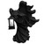 SobeiKre Cracker Barrel Ghost with Lantern Resin Witch Halloween Decorations Scary Hell Messenger Lantern Decoration