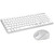 Wireless Keyboard and Mouse Combo Rechargeable USB Cordless Slim Compact Keyboard with Numeric Keypad and Ergonomic Silent Computer Mouse Set for Windows,PC,Laptop,MacBook,Chromebook-Silver White