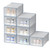 FAikhom Large Shoe Storage Box - 8 Pack Clear Plastic Stackable Shoe Organizer Bins for Closet - Space Saving Drawer Type Front Opening Shoe Rack Sneaker Containers Holders (8)