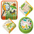 Insect & Bug Party Supplies - Backyard Bug Mix of Paper Dinner Plates, Dessert Plates, Beverage Napkins, and Lunch Napkins (32 Total Plates and Napkins)