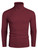 COOFANDY Red Turtleneck Men Sweater Casual Slim Fit Pullover Sweater Ribbed Sweater