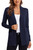 Urban CoCo Women's Lightweight Open Front Knit Cardigan Sweater Long Sleeve with Pocket (Navy Blue, XL)