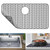 GUUKIN Sink Protectors for Kitchen Sink - 28.4"x 15.2" Silicone Kitchen Sink Mat Grid for Bottom of Farmhouse Stainless Steel Porcelain Sink with Rear Drain?Grey?