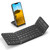 Samsers Multi-Device Foldable Bluetooth Keyboard with Numeric Keypad Rechargeable Wireless Keyboard (BT5.1 x 3) with Holder, Portable Pocket Folding Keyboard for iOS Android Windows Mac OS - Black