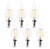 60 Watts Equivalent LED Chandelier Light Bulbs E12 Base - FLSNT 4.5W CA11 Dimmable LED Candelabra Light Bulbs, 2700K Soft Warm White - 6 Pack