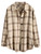 ZAFUL Womens Flannel Plaid Shacket Wool Blend Turn-down Collar Long Sleeve Shirt Fashion Jacket 2023