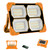 LED Portable Solar Work Light, 250W Equivalent 324LED Rechargeable Magnetic Light, Emergency Worklight with 4 Light Modes Flood Light for Power Failure, Car Repair, Camping, Construction Job Site