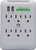 Cablelera ZPFCDHMF-62 6 Outlet Surge Wall Tap 2 USB