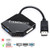 CABLEDECONN Multi-Function Big DisplayPort DP2 to HDMI VGA DVI Cable Converter Adapter