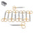 DDP SET OF 10 O.R GRADE IRIS SCISSORS STRAIGHT+CURVED WITH GOLD HANDLE