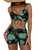 Swmmer Liket High Waisted Bikini Sets for Women Boy Shorts Swimsuits Sporty Bathing Suit Green Black