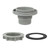 Pool Threaded Strainer Connector Kit, for Intex Above Ground Swimming Pool Hose Connector Replacement Part 10744 10256 10255, Includes Strainer Connector, Strainer Nut, Flat Rubber Washer