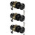 Haidms 3 Packs Matte Black Door Knob with Lock and Key, Entry Door Knobs Exterior,Black Front Door Knob, Locking Door Knobs with Keys, Exterior Door Knobs