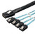 Mini-SAS Cables, VANDESAIL Internal Mini-SAS to 4X SAS SATA Forward Breakout Cable Hard Drive Data Transfer Cable (1m/3ft)