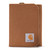 Carhartt Trifold Wallet, Durable for Men, Available in Leather and Canvas Styles, Nylon Duck (Carhartt Brown), One Size US