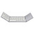 AURTEC Foldable Bluetooth Keyboard with Touchpad, Rechargeable Portable Wireless Mini Keyboard for PC Tablet, Samsung, Android, iOS, Smartphone-Dark Silver