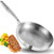 LOLYKITCH 12 Inch Tri-Ply Stainless Steel Frying Pan,Skillet,Induction Pan,Dishwasher and Oven Safe.