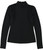 I-N-C Womens Cutout Mock-Neck Cold Shoulder Blouse, Black, Large