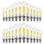 FLSNT 24 Pack Dimmable LED Candelabra Bulbs, 40W Equivalent LED Chandelier Light Bulbs, E12 Base, 5000K Daylight