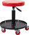 Torin ATRHL6201B Heavy Duty Rolling Pneumatic Creeper Garage/Shop Seat: Padded Adjustable Mechanic Stool with Tool Tray Storage, Red