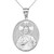 Claddagh Gold Sterling Silver St Saint Jude Thaddeus Protect Us Oval Pendant Necklace, 22"