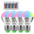 ChiChinLighting Color Changing LED Bulbs with Remote Control 4 Pieces 3w RGB Light Bulbs E26 E27