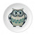 Flower Stripe Owl Plate Decorative Porcelain Salver Tableware Dinner Dish