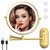 MIROAMZ Rechargeable Wall Mounted Lighted Makeup Vanity Mirror 8 Inch Double Sided 1X 10X Magnifying Bathroom Mirror, 3 Color Lighting, Touch Screen Dimming, 360 Rotation Shaving Mirror