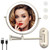 MIROAMZ Rechargeable Wall Mounted Lighted Makeup Vanity Mirror 8 Inch Double Sided 1X 10X Magnifying Bathroom Mirror, 3 Color Lighting, Touch Screen Dimming, 360 Rotation Shaving Mirror