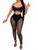 Uni Clau Women Sexy See Through Two Piece Leopard Jumpsuits Halter Camisole Crop Tops Sheer Mesh Skinny Long Pants Club Romper Black 2XL