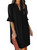 Wkior Elegant Dresses for Women V Neck Short Sleeves Casual Solid Color Vacation Summer Dress Black XL