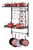 LUMAMU Hanging Pot Rack,Wall Mounted Pot and Pan Organizer,2 Tier Pots Holder for Kitchen Storage,Pans Hanger Shelf with Pan Lid Organizer,8 Hooks,for Cookware, Pans, Utensils Organization,Black