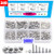 Yosawa 240Pcs M4 Stainless Steel Hex Socket Button Head Cap Bolts Screws Flat Washers Nuts Assortment Kit GM4