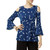 Alfani Womens Cold-Shoulder Knit Blouse, Blue, Large
