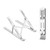 Foldable Portable Laptop Holder Ergonomic Adjustable Notebook Support Aluminum Alloy Bracket Riser and Cooling Pad