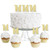 Gold Glitter 14 - No-Mess Real Gold Glitter Dessert Cupcake Toppers - 14th Birthday Party Clear Treat Picks - Set of 24
