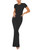 REORIA Women's Summer Sexy Casual Lounge Long Dress Elegant Wedding Guest Short Sleeve Crew Neck Bodycon Maxi Dresses Black Medium