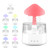 Rain Cloud Humidifier Water Drip, 2 in 1 Rain Cloud Diffuser, 7 Colors Rain Drop Humidifier, Mushroom Aromatherapy Essential Oil Diffuser for Bedroom and Desk (White)