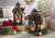 Gerson Set of 2 Battery Operated Lighted Christmas Metal Holiday Lanterns with Floral Accents and Timer