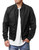 COOFANDY Men Bomber Jacket Lightweight Casual Softshell Flight Full Zip Windbreaker Coat Black S