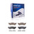 Detroit Axle - Rear Ceramic Brake Pads with Hardware Set Replacement for 2006 2007 2008 Dodge Ram 1500 2500 3500