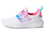 adidas Lite Racer Adapt 4.0 Running Shoe, White/Sky Rush/Solar Pink, 5 US Unisex Big Kid