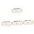 Uonlytech 4pcs European Dessert Tray Stainless Steel Serving Tray Jewelry Plate bandejas para comida Oblong Serving Tray Trinket Dish Tray Appetizer Plate Jewelry Display Trays Dessert Dish