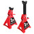BIG RED T43005A Torin Steel Heavy Duty Jack Stands: Double Locking Pins, 3 Ton (6,000 lb) Capacity, Red, 1 Pair (2 Pack)