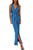 PRETTYGARDEN Women's Satin Ruched Bodycon Dress Summer 2023 Twist Front V Neck Sleeveless Split Maxi Dresses (Lake Blue,Large)