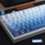 Mintcaps PBT Doubleshot Backlit Keycaps Gradient Blue Side Print OEM Profile Keycaps 134 Keys Shine Through Custom Keycaps Set for 60% 65% 75% Cherry Gateron MX Switches Mechanical Keyboard