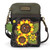 Chala Crossbody Cell Phone Purse-Women Canvas Multicolor Handbag with Adjustable Strap - Sunflower Group - black